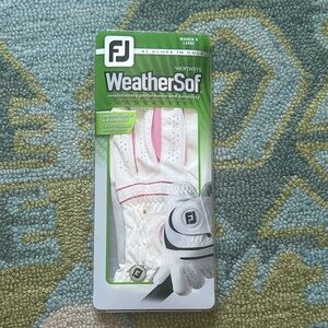 FootJoy Women's WeatherSof Glove - White and Pink